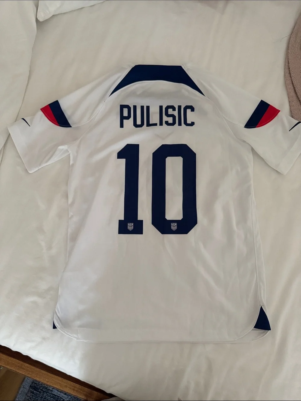Nike Kids USA White Navy #10 Soccer Jersey
